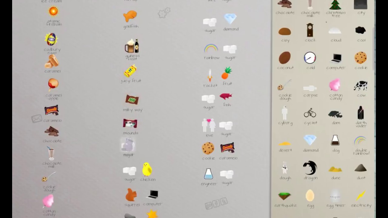 LITTLE ALCHEMY - 28 CANDY ELEMENTS WILLY WONKA AND POKKI (HD)