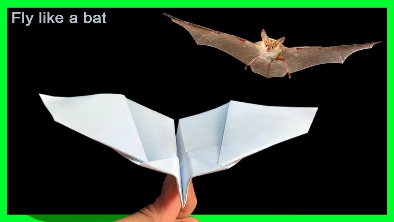 How to make a paper plane fly like a bat | boomerang plane king