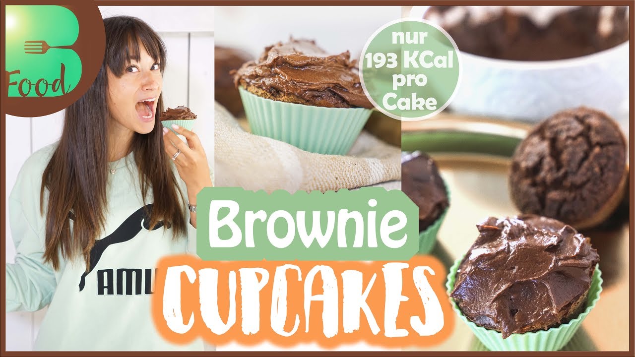 Saftige Schokoladen Cupcakes mit gesundem Frosting - Gesundes Brownie Rezept