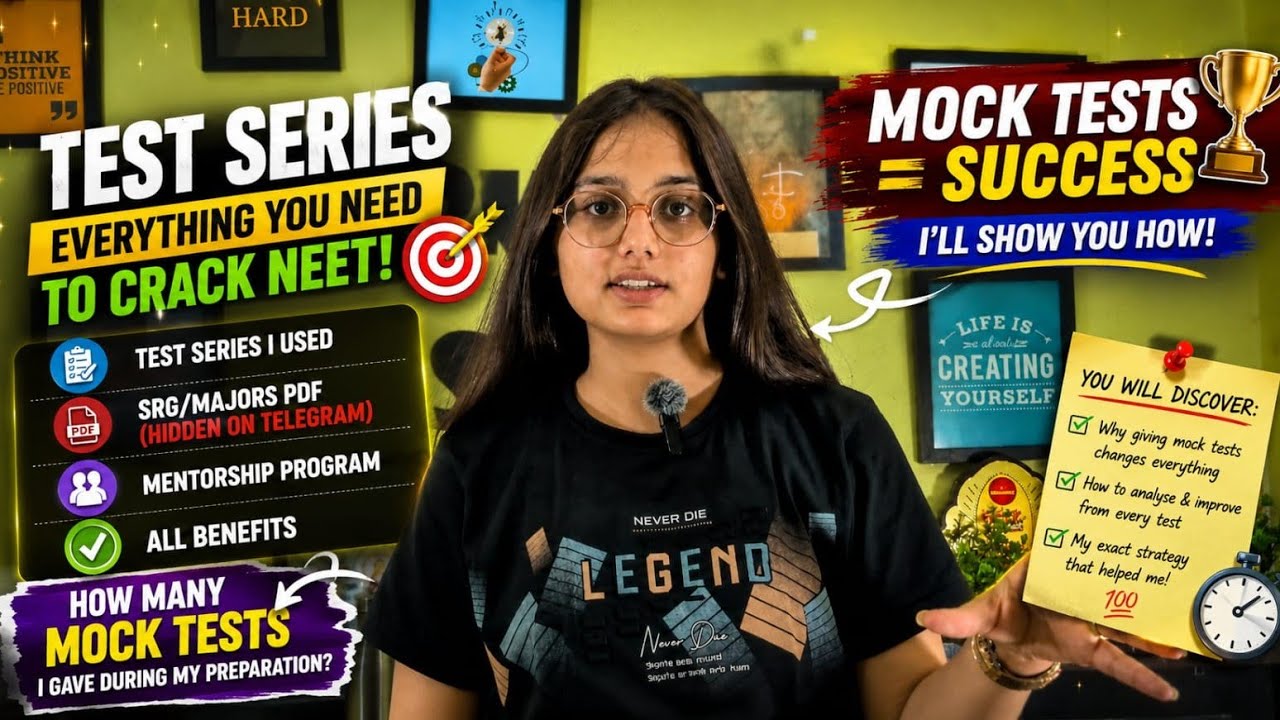 My Complete NEET Test Series Strategy | Mock Tests, SRG & Major PDFs, Mentorship + My Total Tests! 🔥