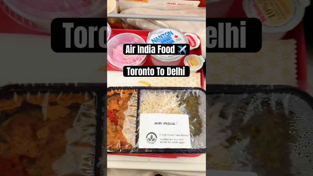 The food in NEW AIR INDIA! #airindia #airindiafood #torontotodelhi #canadatoindia