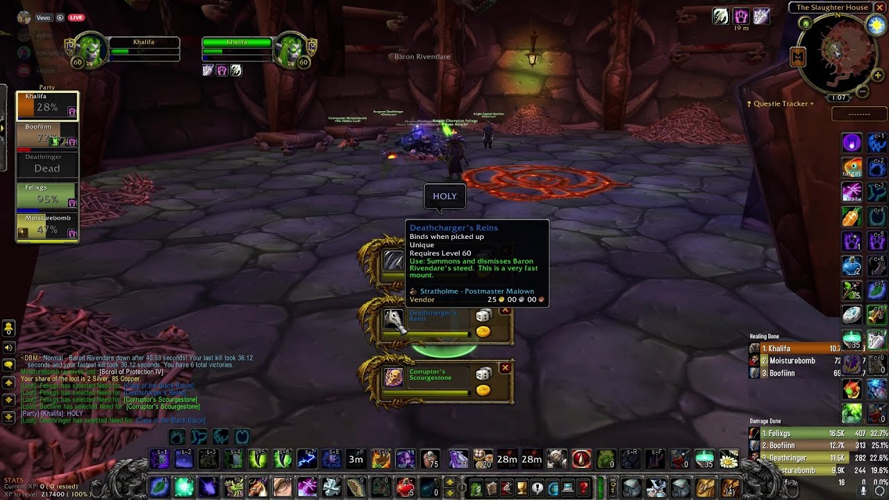 Deathcharger's Reins drop (WoW Classic)