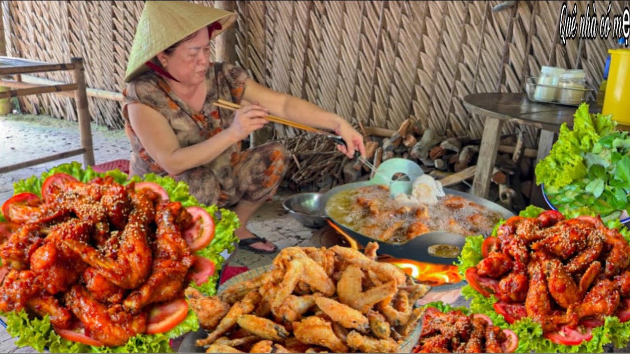 Cánh Gà Chiên Sốt Thái | Bữa Cơm Quê Mẹ Nấu Làm Con Nhà || Chicken with Thai sauce