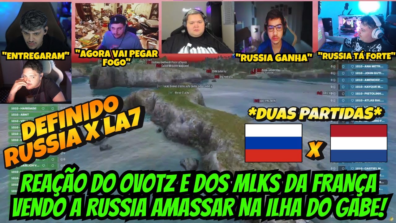 REAÇÃO DO OVOTZ E DOS MLKS DA FRANÇA VENDO A RUSSIA AMASSAR E SE CLASSIFICAR NA ILHA!