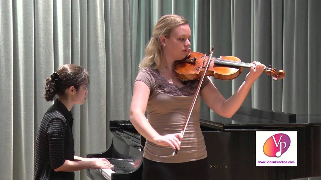 G major scale, 2 octaves on violin with piano