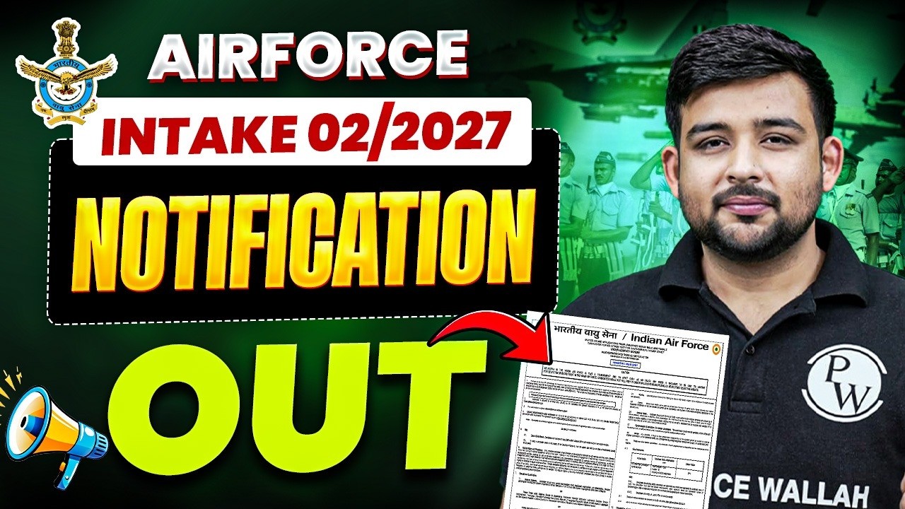 Indian Air Force Vayu 02/2027 Notification Out ✈️ Apply Now! | Check Eligibility & Dates | Join IAF