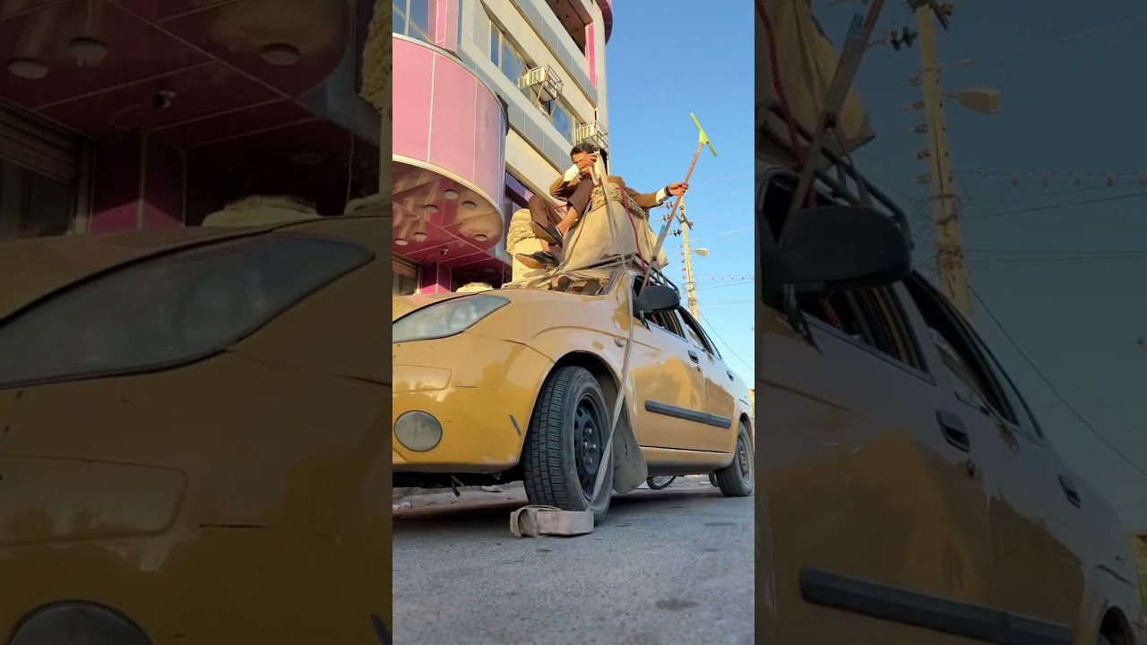 مستر زيكو يقود فوق سقف السيارة