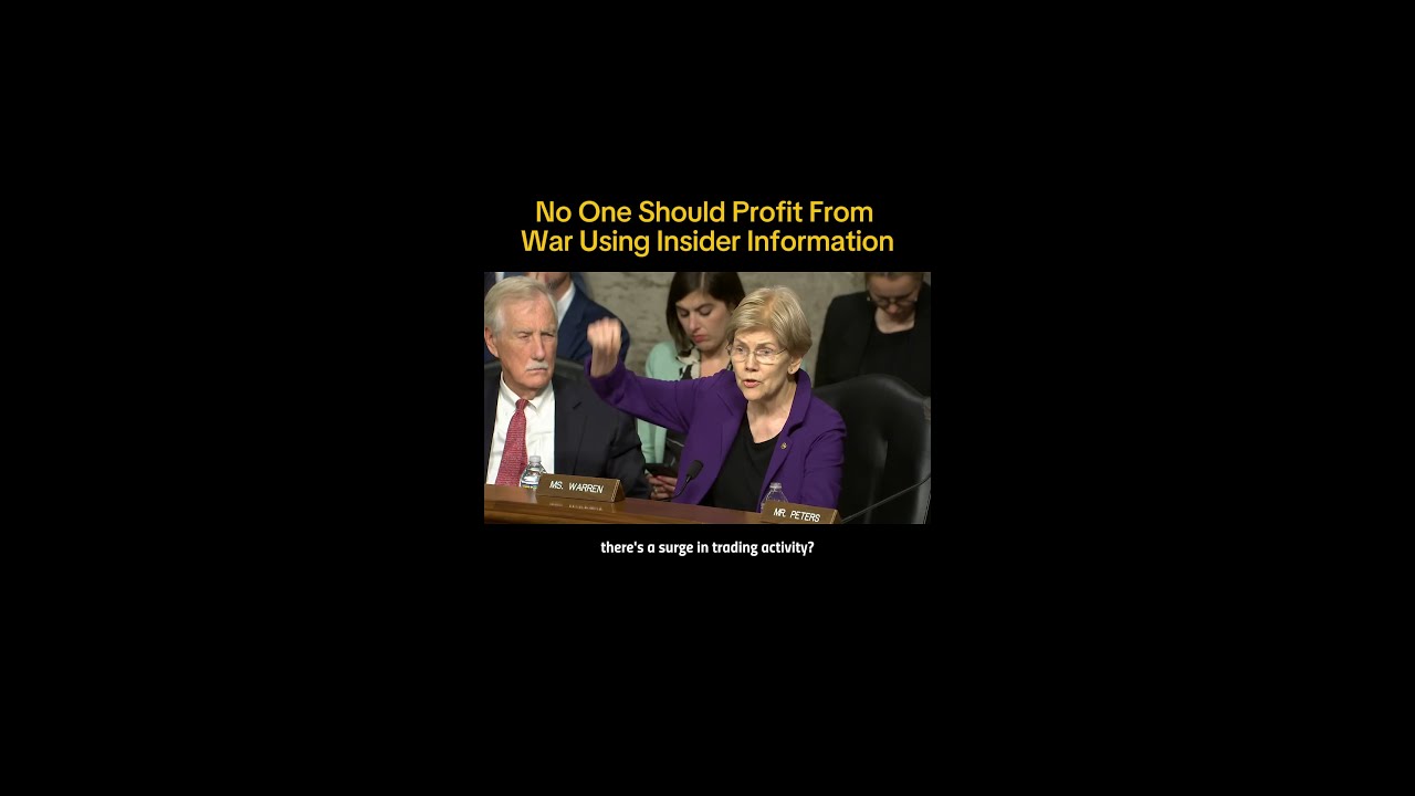 No One Should Profit From War Using Insider Information