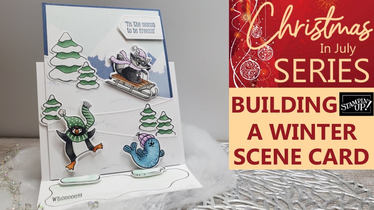 ❄️Building A Scene Card | Create a Holiday Scene Card  | How to make a scene card Tutorial