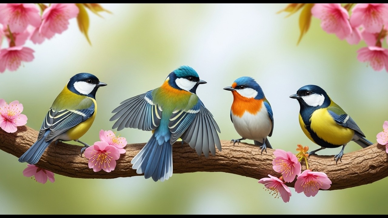 Spring Birds Singing with Soothing Piano 🎹 Calming Nature Sounds for Stress & Anxiety Relief