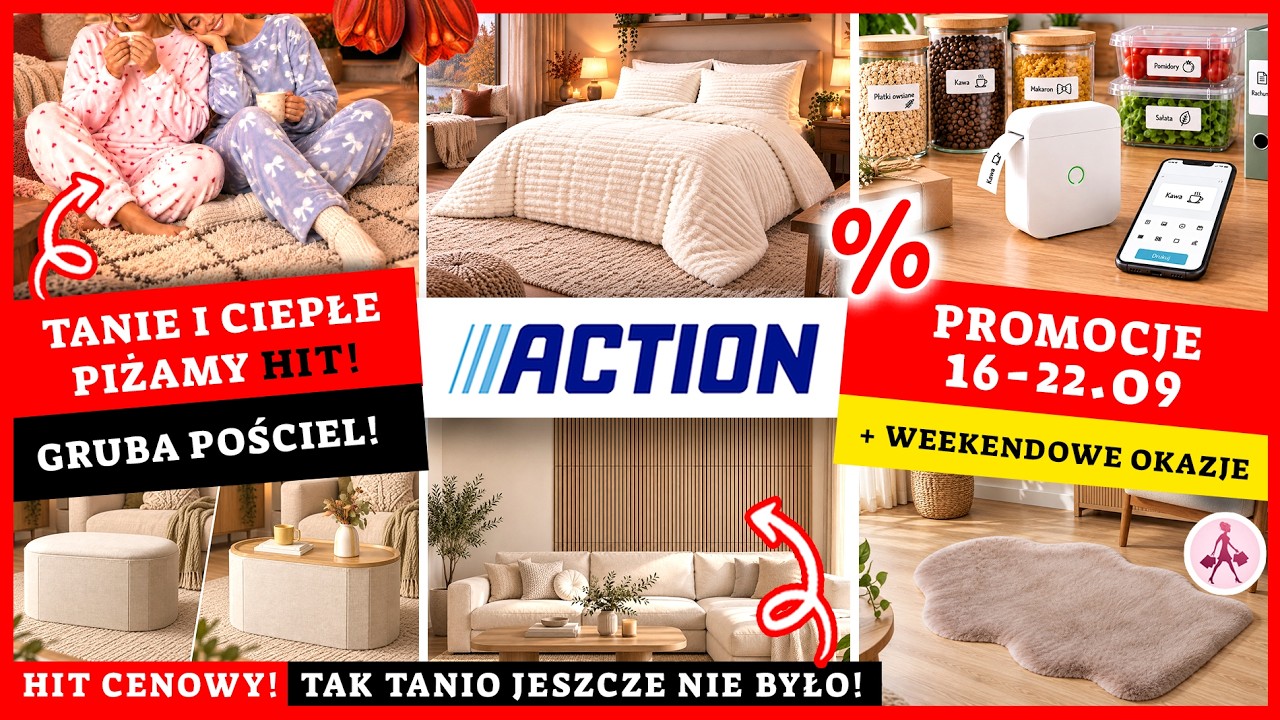ACTION! 😱 CO ZA CENY! 🔥 TYCH PROMOCJI NIE PRZEGAP! Ciepłe piżamy i gruba pościel ❤️