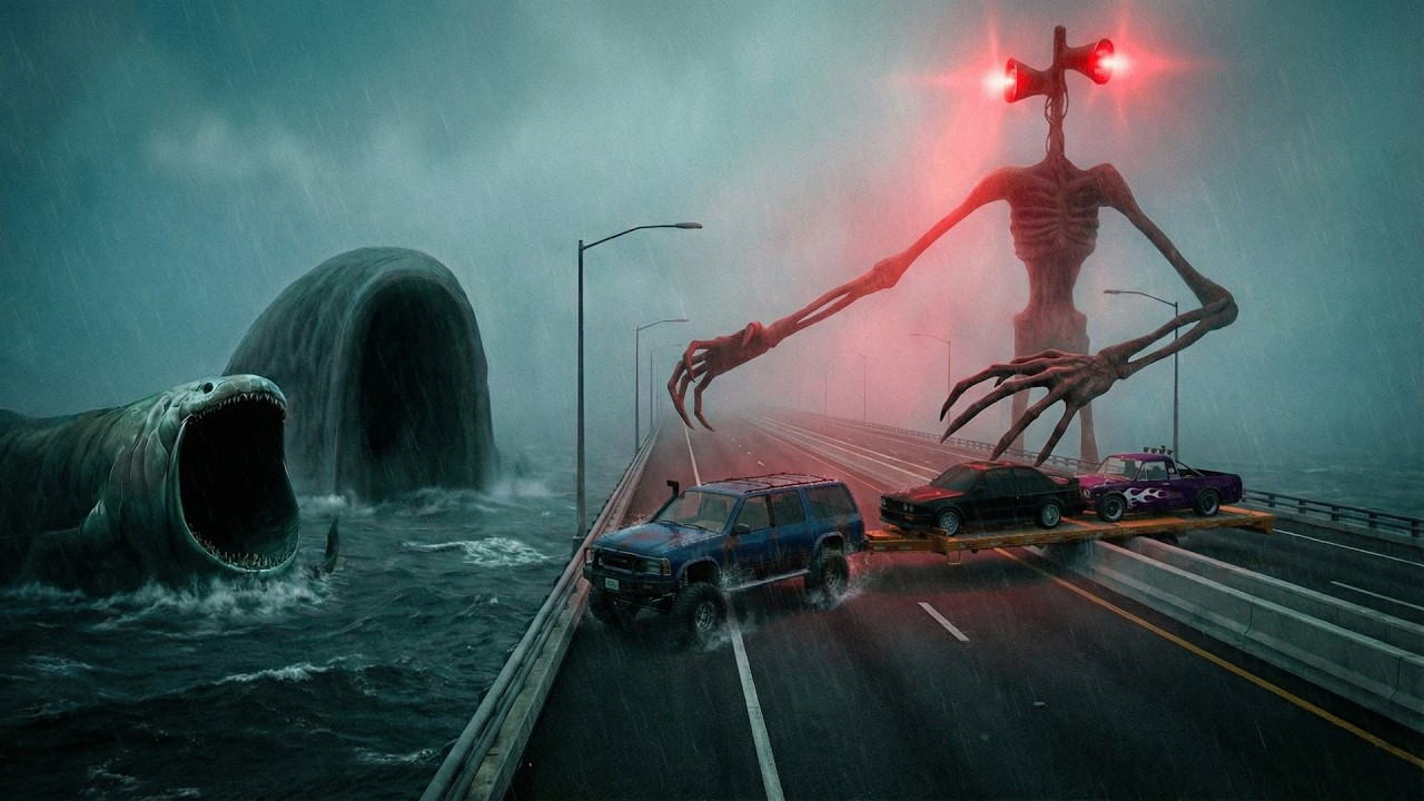SEA EATER and SIREN HEAD ATTACKED THE BRIDGE [Siren Head Action]