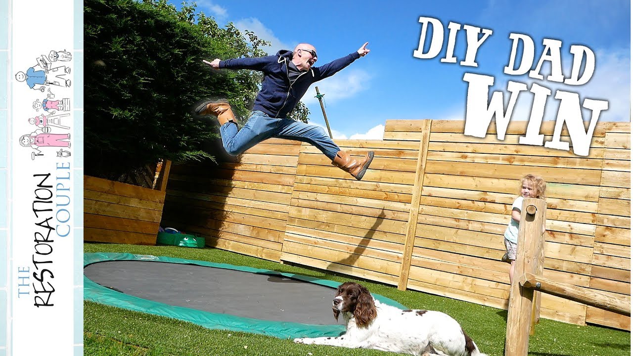 DIY IN-GROUND TRAMPOLINE  - Garden Playground Transformation