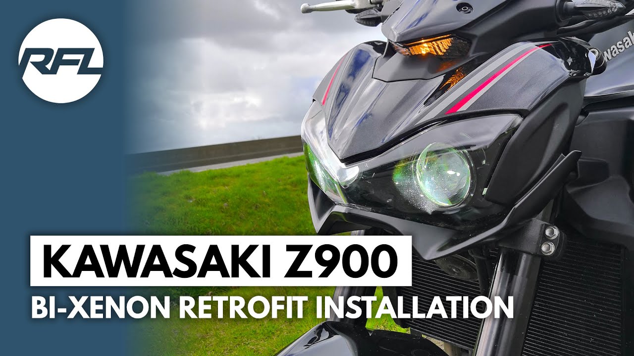 Kawasaki Z900 (2017-2019) - Aharon bi-xenon HID custom headlight upgrade kit by Retrofitlab.com