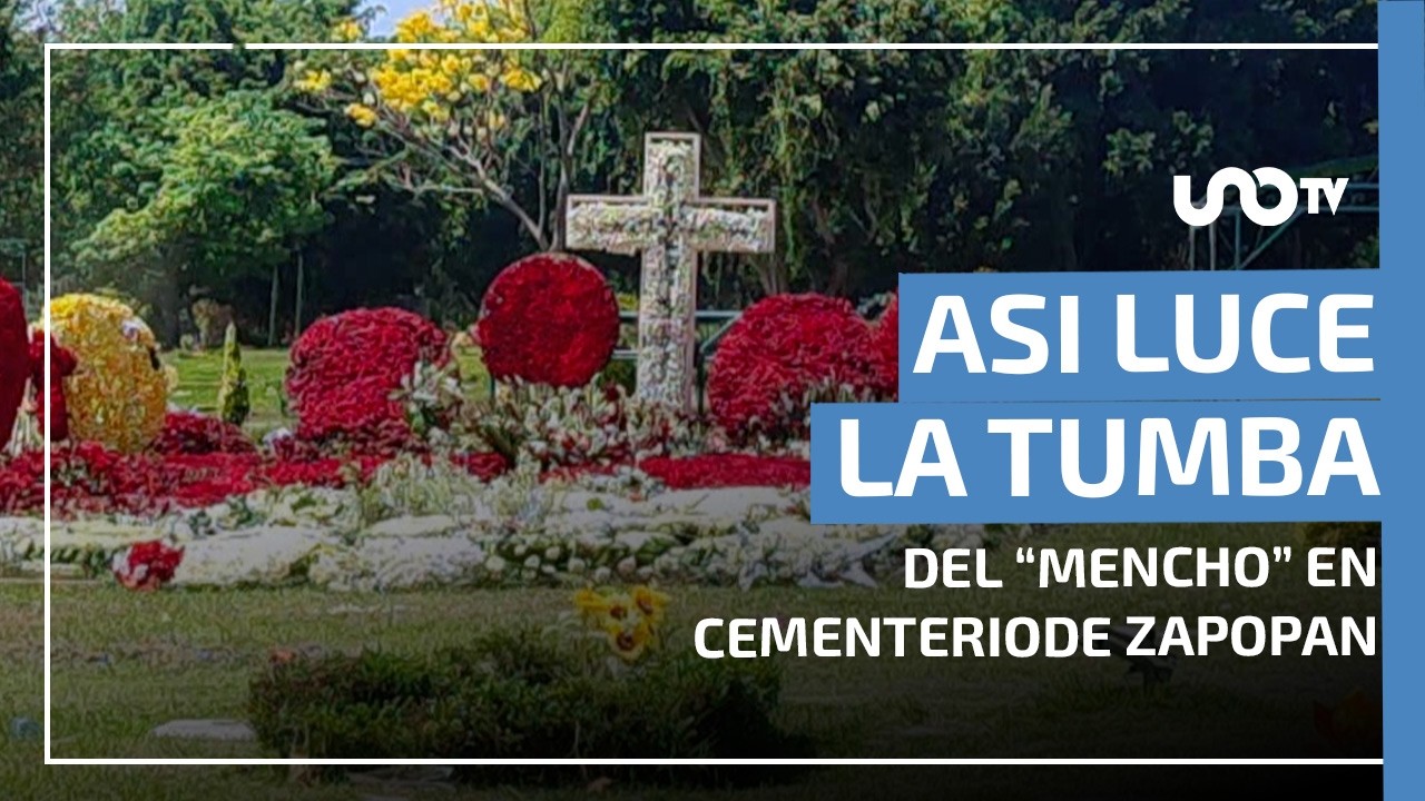 Imágenes de la tumba del “Mencho” en Zapopan, Jalisco; permanece bajo resguardo policial
