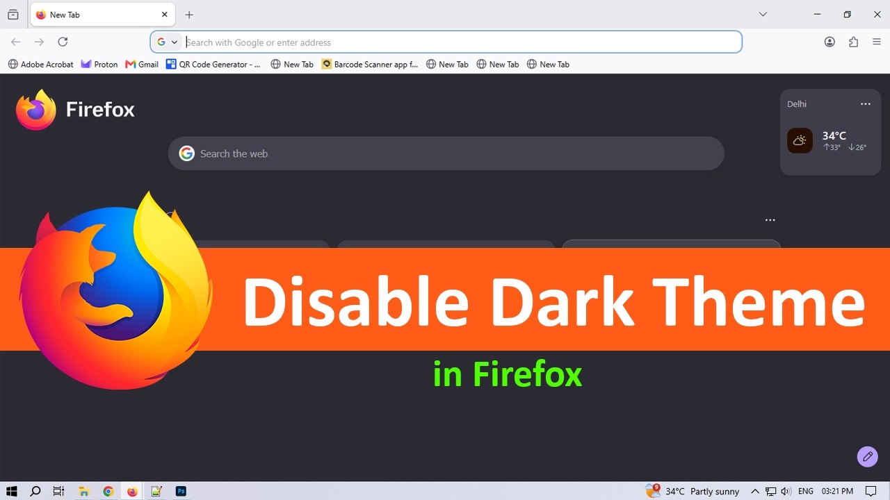 How to Disable Dark Theme in Firefox?