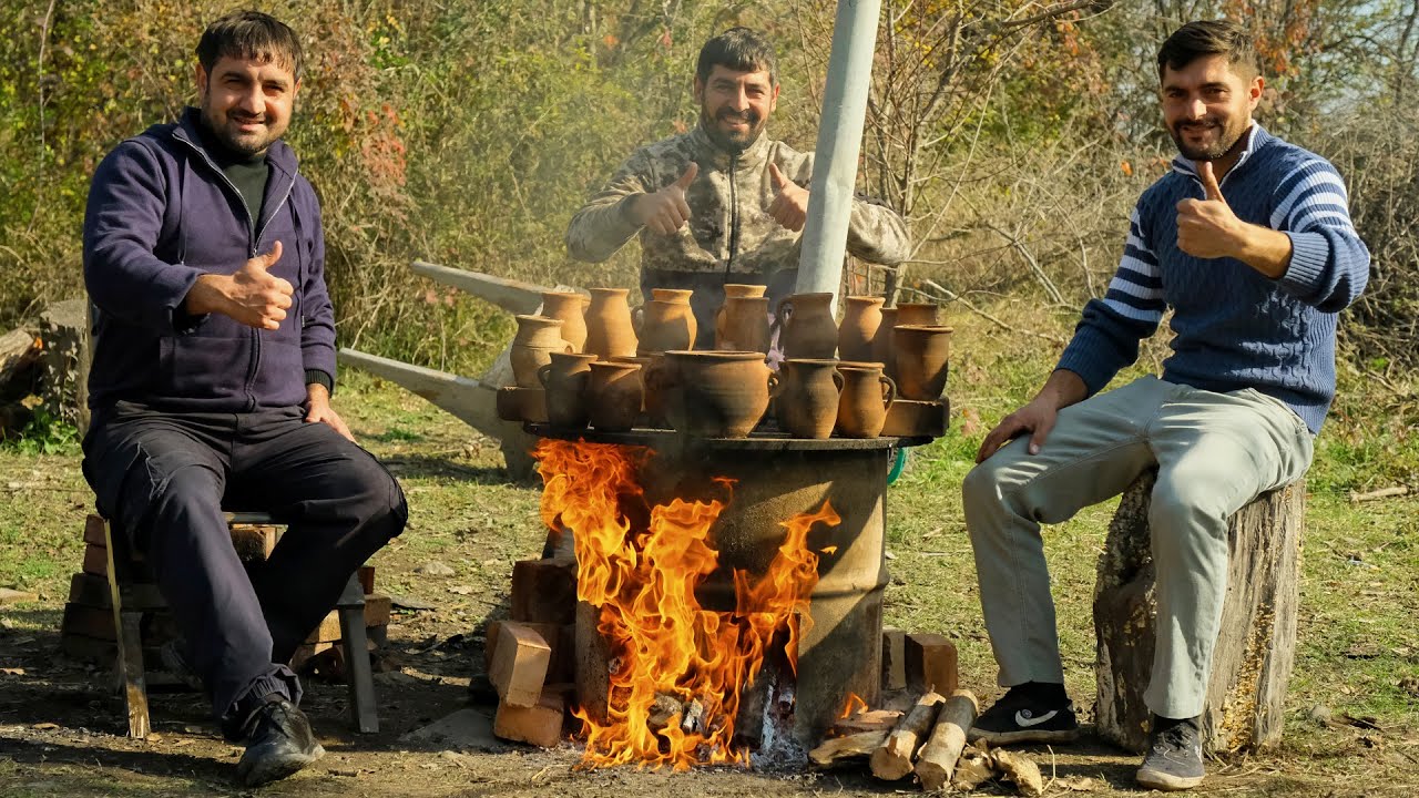 Traditional Azerbaijani Piti: Authentic Meat Soup in a Mountain Village