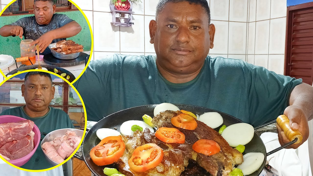 PERNIL DE PORCO FRITO NO DISCO DE ARADO, Crocante por Fora, Suculento por Dentro - Homem Guloso