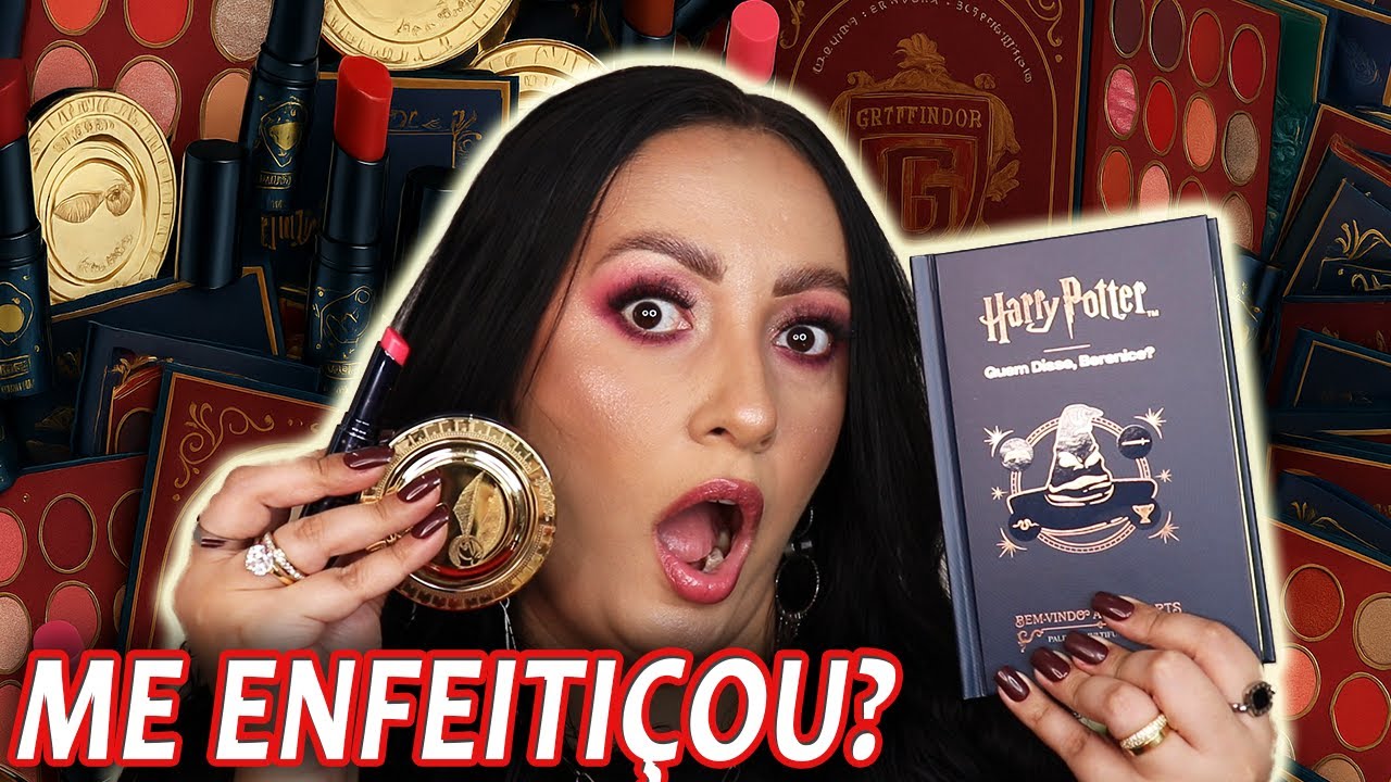 BRUXARIA? Nova Paleta Harry Potter da QDB, Iluminador e Balm em MAKE DE NATAL!!