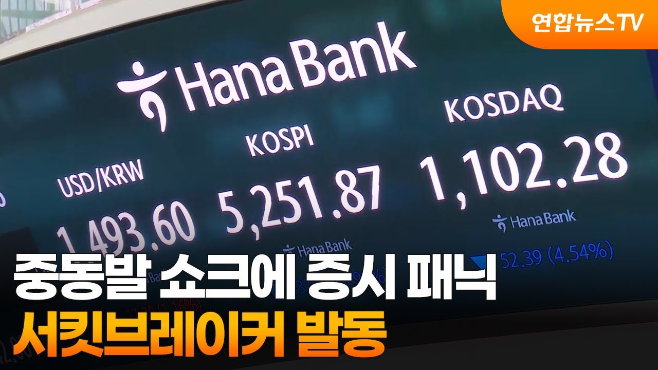 중동발 쇼크에 증시 패닉…서킷브레이커 발동 / 연합뉴스TV (YonhapnewsTV)