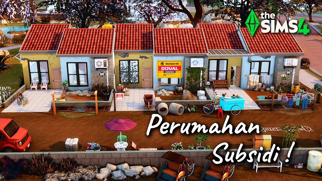 Rasanya Tinggal di Perumahan Subsidi Gimana Sih? 🤔 | Speed Build The Sims 4 Indonesia 🏡