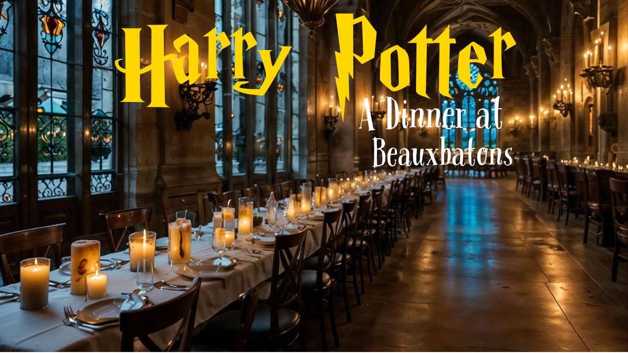 You&rsquo;re a Dinner Guest at BEAUXBATONS | ASMR Rain & French Playlist