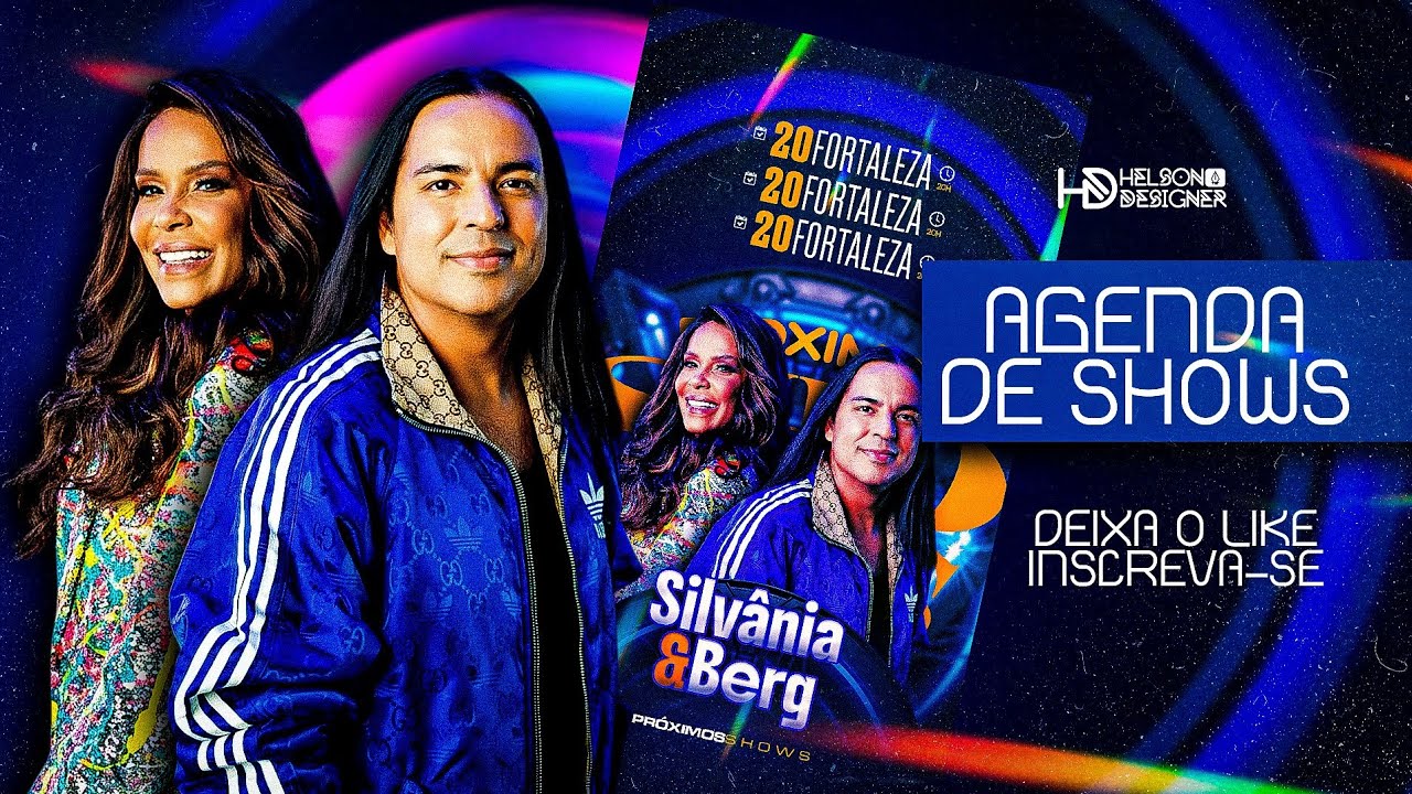 AGENDA DE SHOWS/ SILVÂNIA E BERG/ arte flyer helsondesigner/ ORÇAMENTOS 98 98423-3795 #helsondesigne