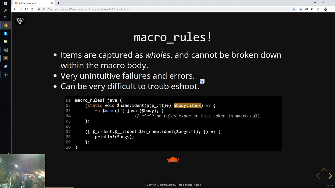 Proc Macro Rules: An overview of procedural macros.