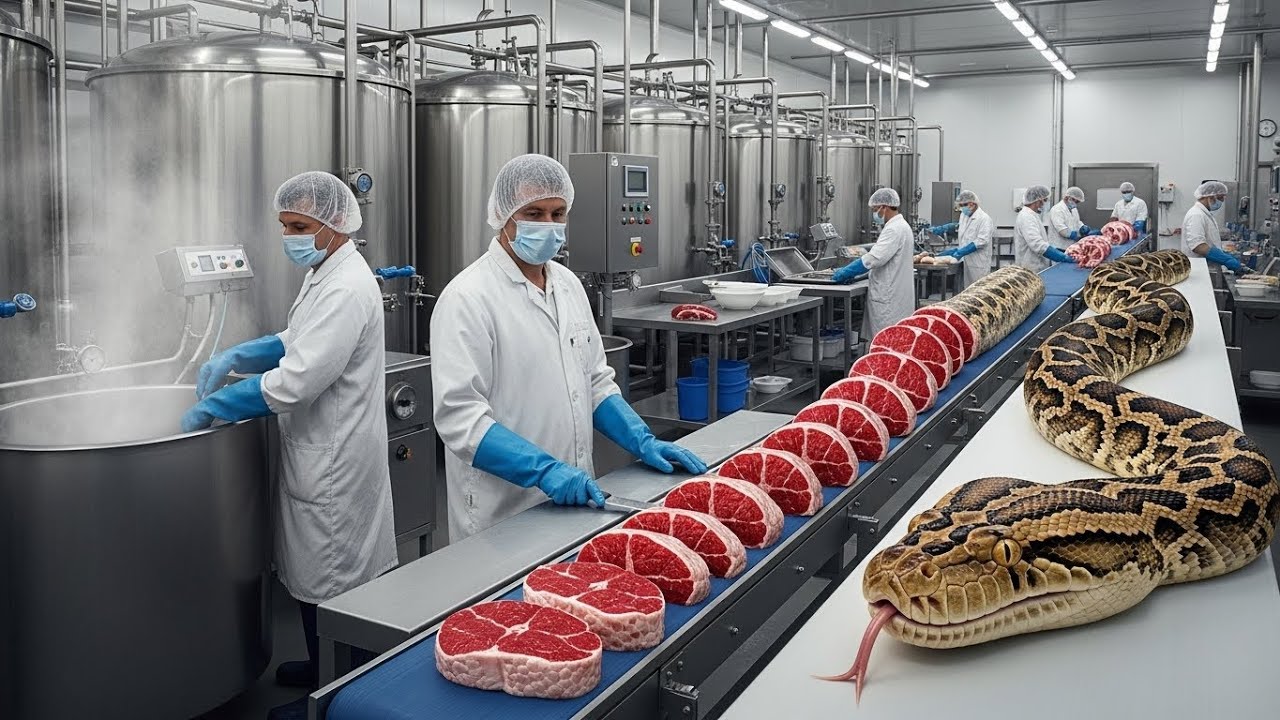 Inside the World&rsquo;s Most Advanced Snake Meat Factory (Unbelievable Process)