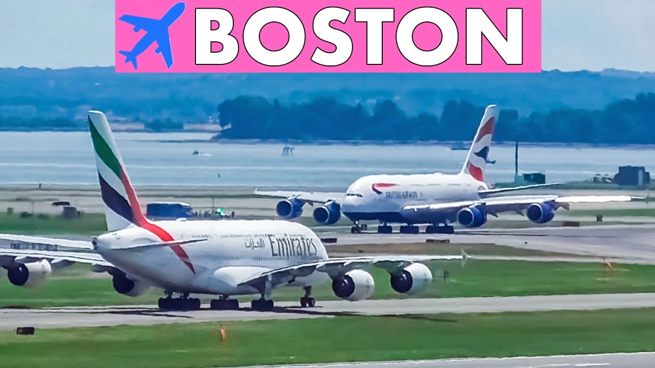 1 HOUR of Big Heavy Jets at BOSTON Logan Airport