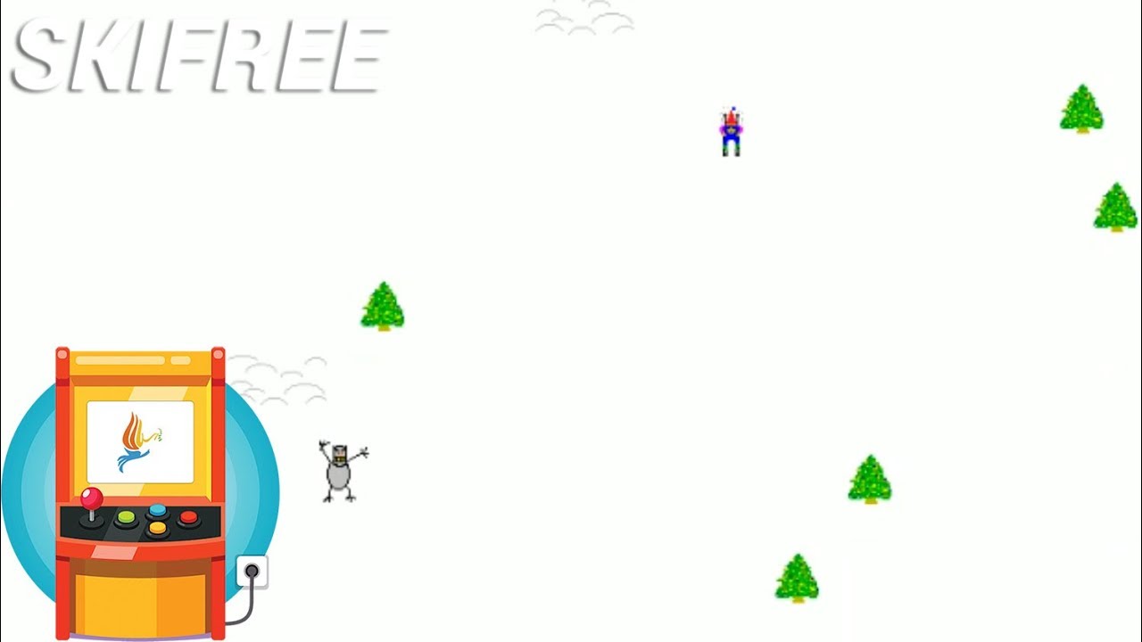 Game Play | Skifree 1991 gameplay