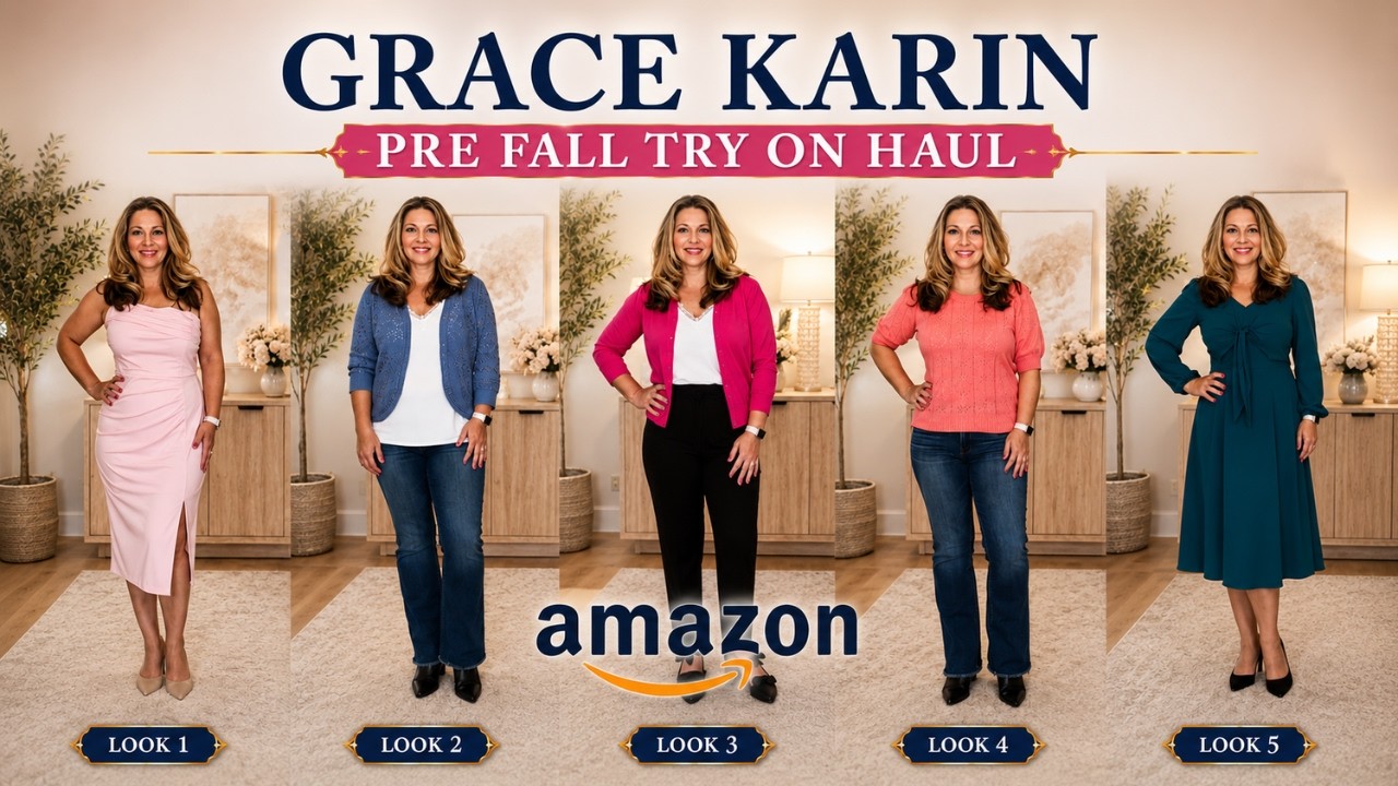 AMAZON FALL TRANSITION TRY-ON HAUL | GRACE KARIN TRY ON HAUL | FASHION FOR WOMEN OVER 40