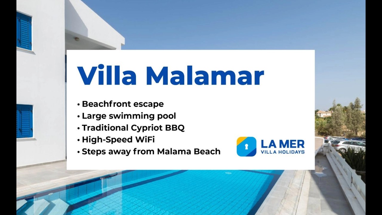 Villa Malamar | Luxury 4 Bedroom Beachfront Villa in Protaras Cyprus with Private Pool
