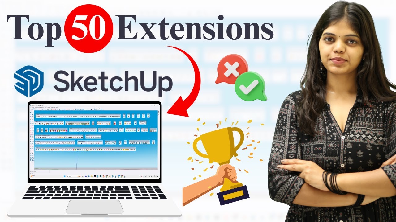 Top 50 SketchUp Extensions (2025) | Zero to Hero🔥