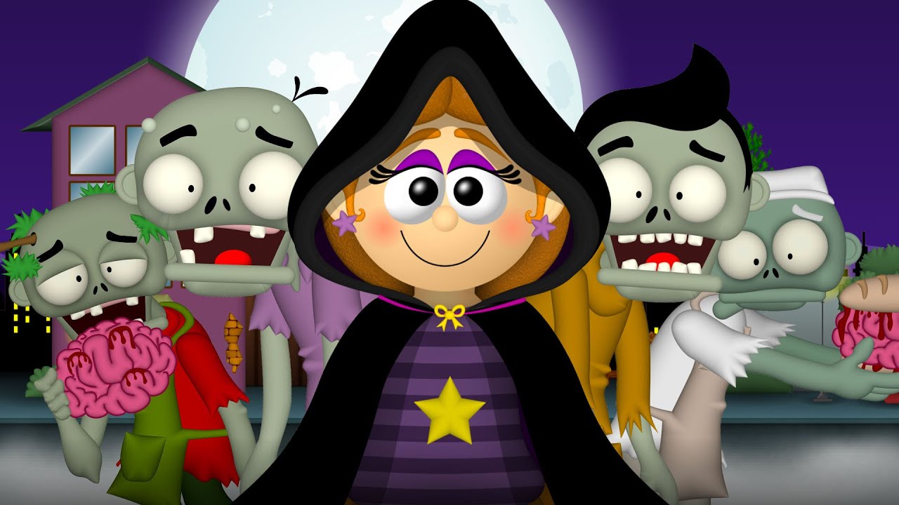 🧙🏻‍♀️DIEZ TRISTES ZOMBIES 🧟‍♂️ 🧟‍♀️🦇🌙- la Brujita Burbujita - Video Oficial HD