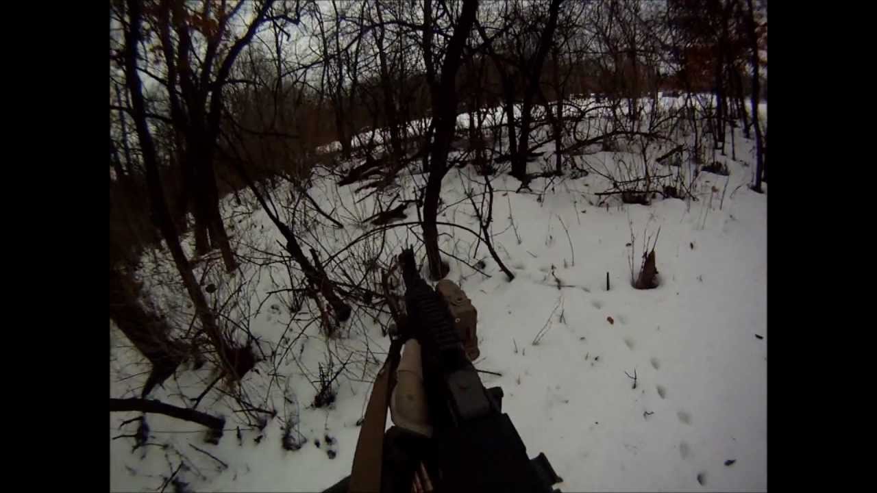 Winter Airsoft Iowa: Cedar springs 3-10-13 w/ ARES LMG (Snow softing....kinda)