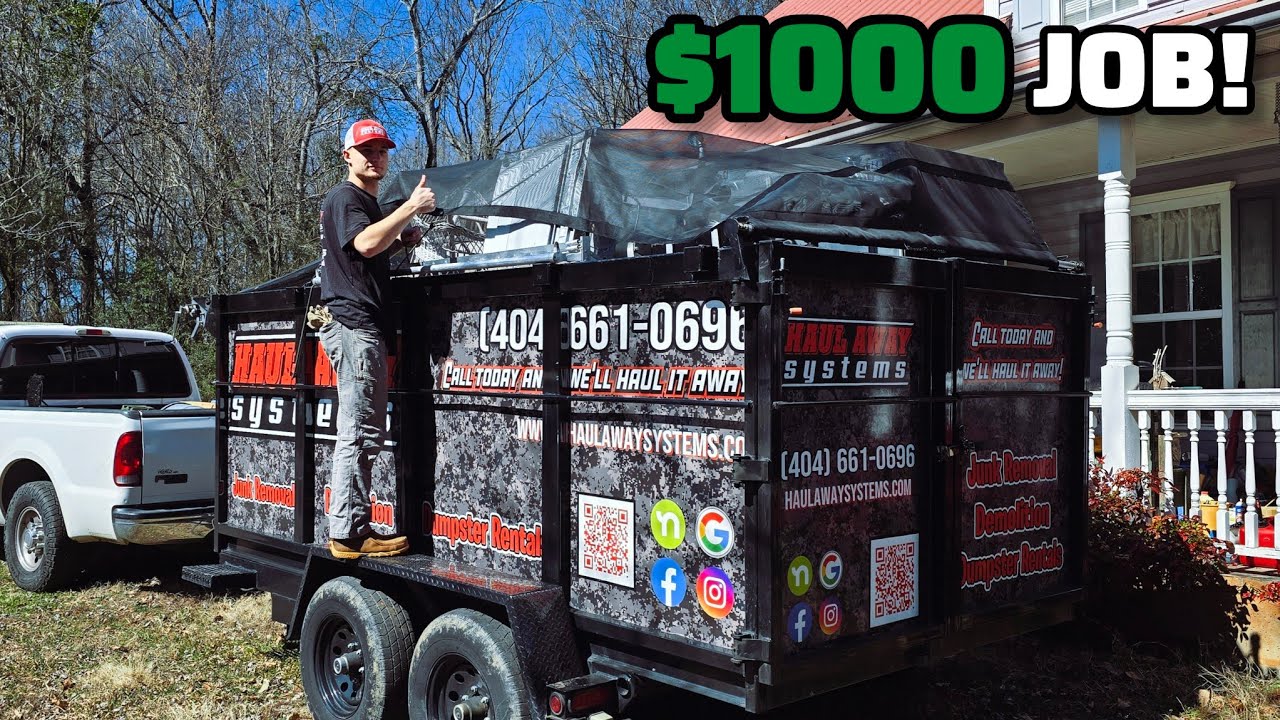 Teaming Up With The Competition To Make Some Extra CASH! | Day In The Junk Removal Business