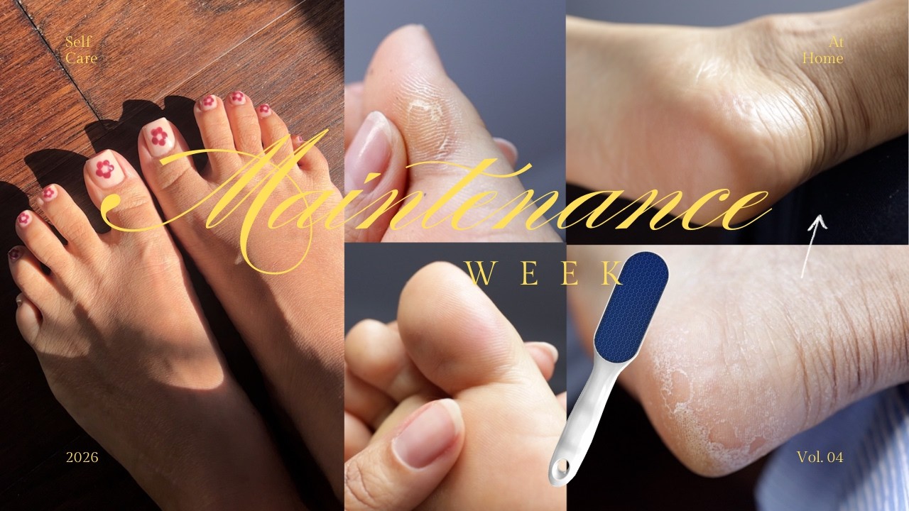 MAINTENANCE WEEK | manicure & trying the Viral Foot File 🦶💅