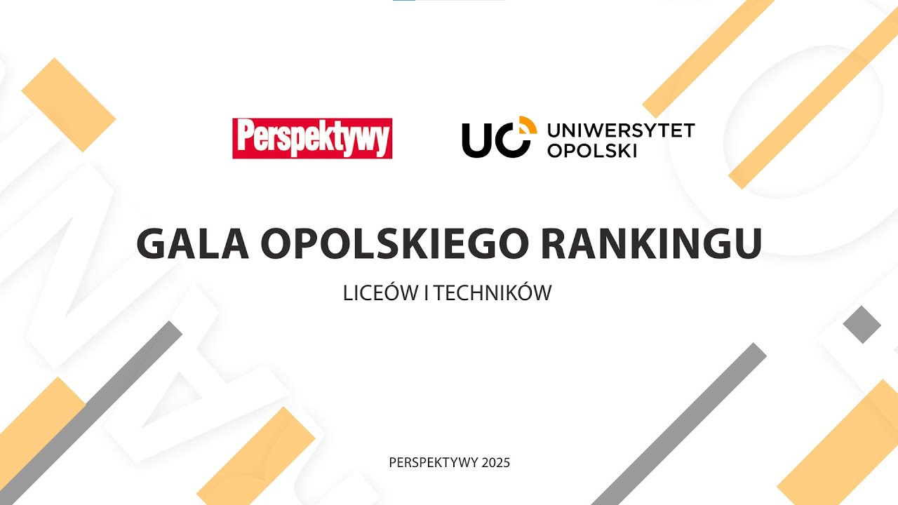 Gala Wojew&oacute;dzka Rankingu Lice&oacute;w i Technik&oacute;w 2025 zagości na UO