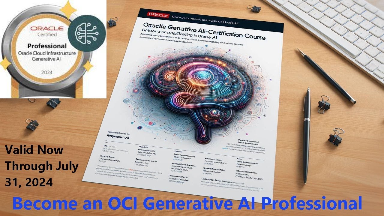 The Oracle Generative AI Certified Professional certification is free until July 31st, 2024.