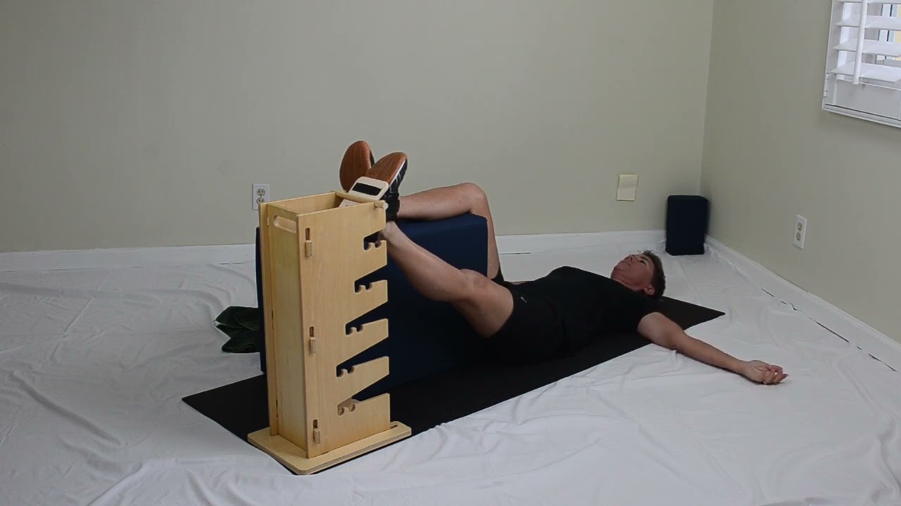 Psoas stretch with egoscue tower