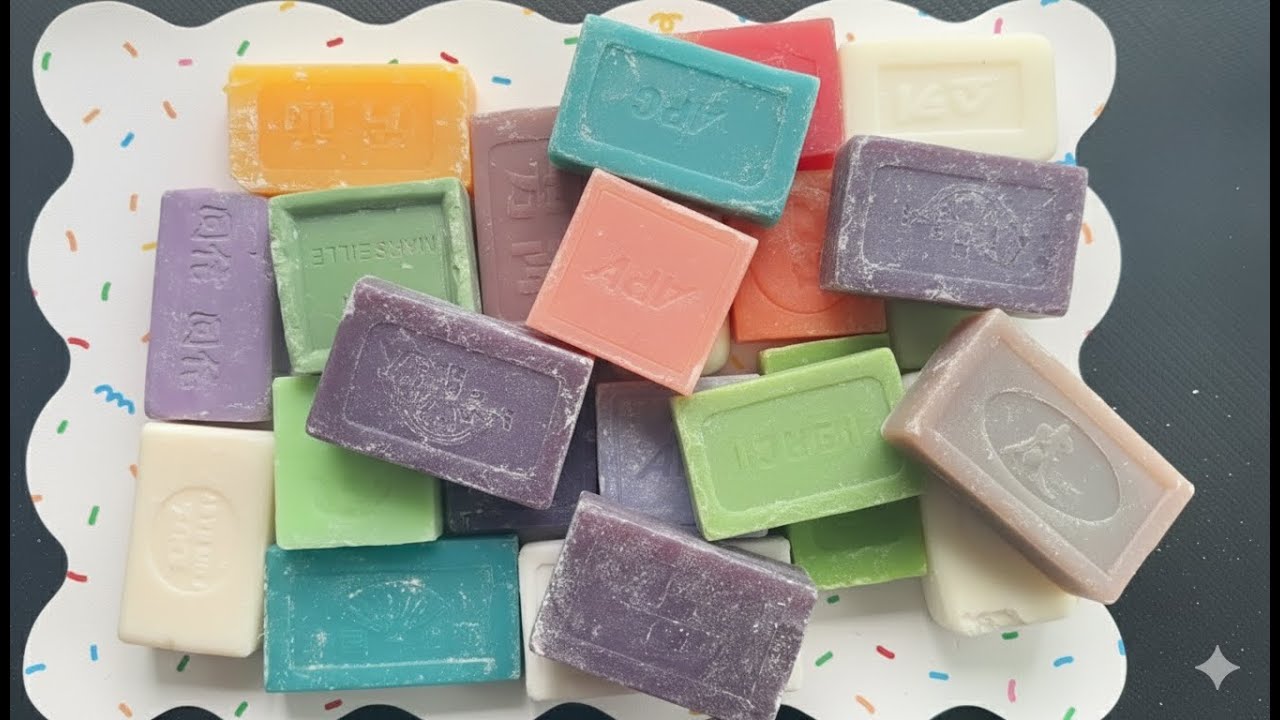 ✨🤩Relaxing ASMR SOAP•Cutting Dry Soap•Bundle of mix colourful ✨ soap & cutting asmr
