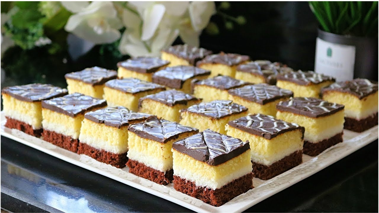 cake كيكة طبقات جد مختلفة عن باقي الكيكات و بمكونات في المتناول (20 قطعة)/ المقادير بالملعقة