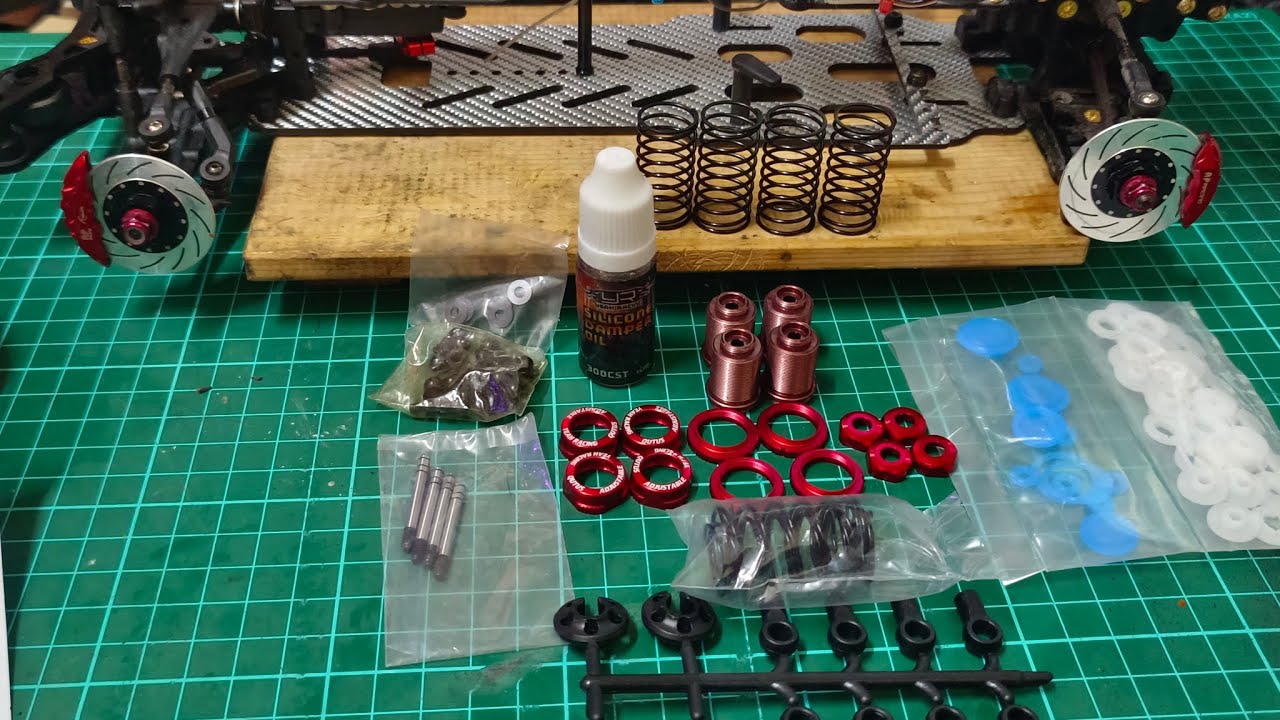 Yeah Racing QUTUS Slider 55mm Damper Set for 1/10 RC Drift Car Red #DBB-1055RD