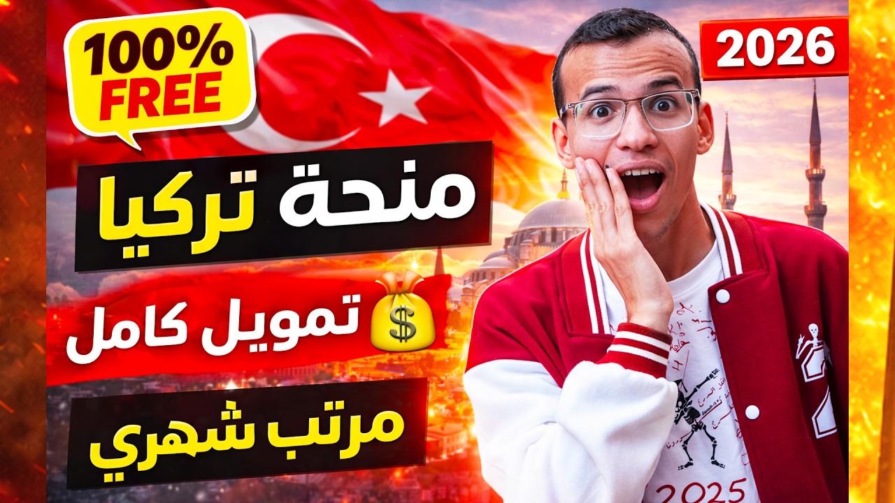 🚨 منحة تركيا 2026 ممولة بالكامل | راتب شهري + سكن مجاني (شرح التقديم خطوة بخطوة)