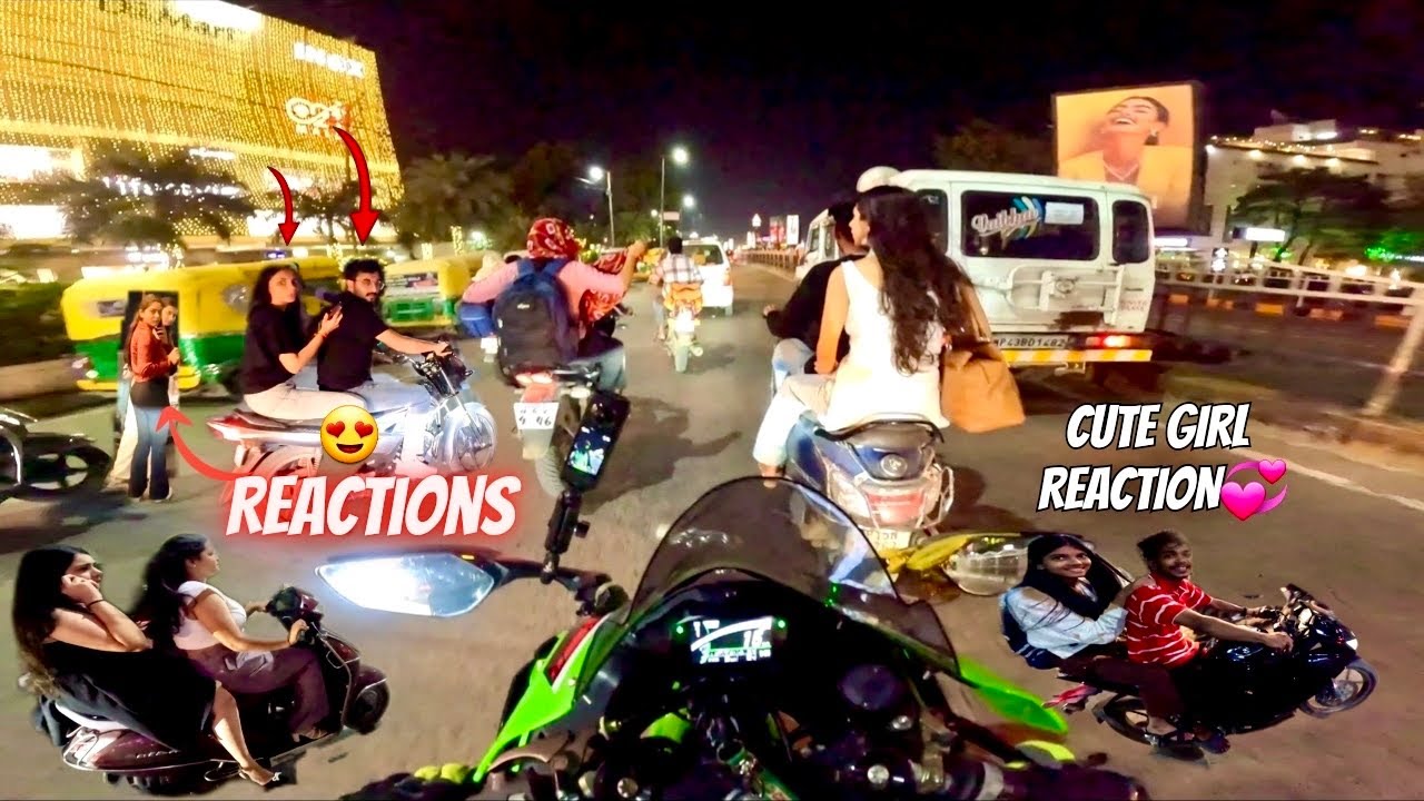 Garba Night Vlog With ZX10R 😍| Cute Girls Reaction On ZX10R 💞| Crazy Reaction On Loud Superbikes