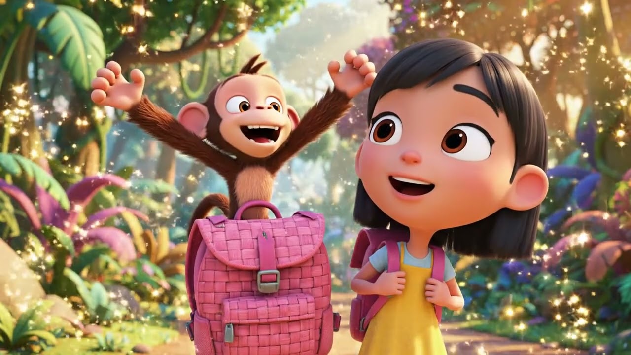 Ellie , Monkey and Little Elephant 🐘🌈  Heart teaching Pixar Style Kids Story About Kindness,