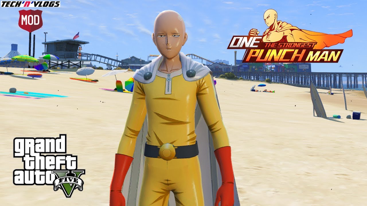 GTA 5: How To Install One Punch Man Saitama With Simple Power Punch Mod || GTA V Mod