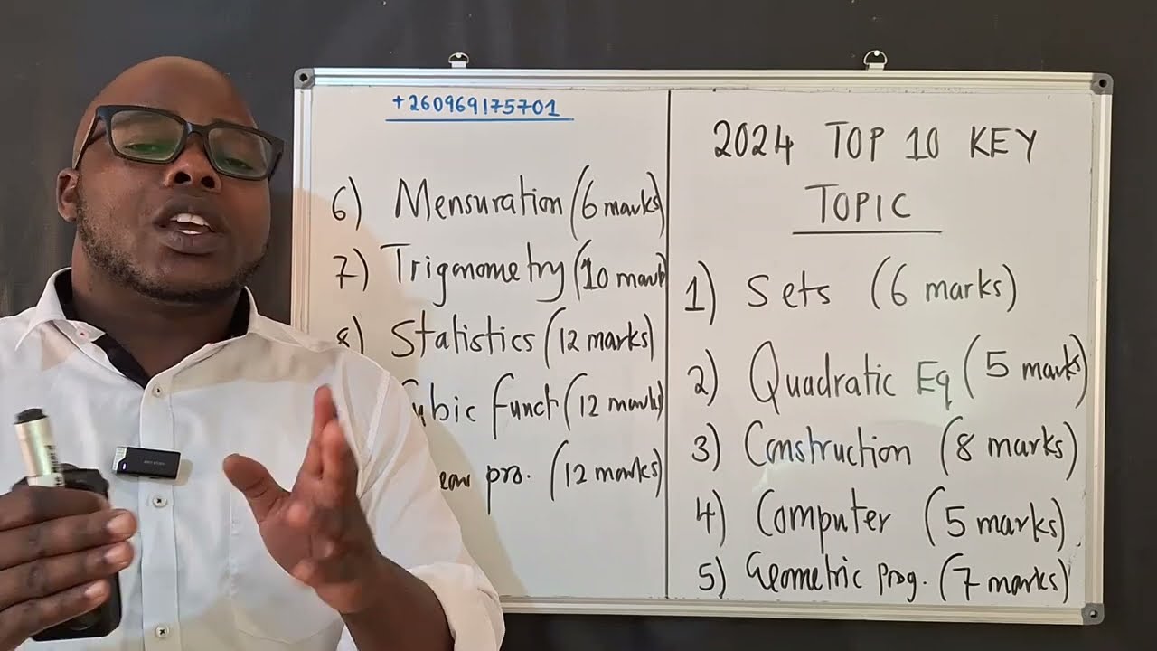 GCE Key 10 Topics | If you want to pass 2024 Maths.