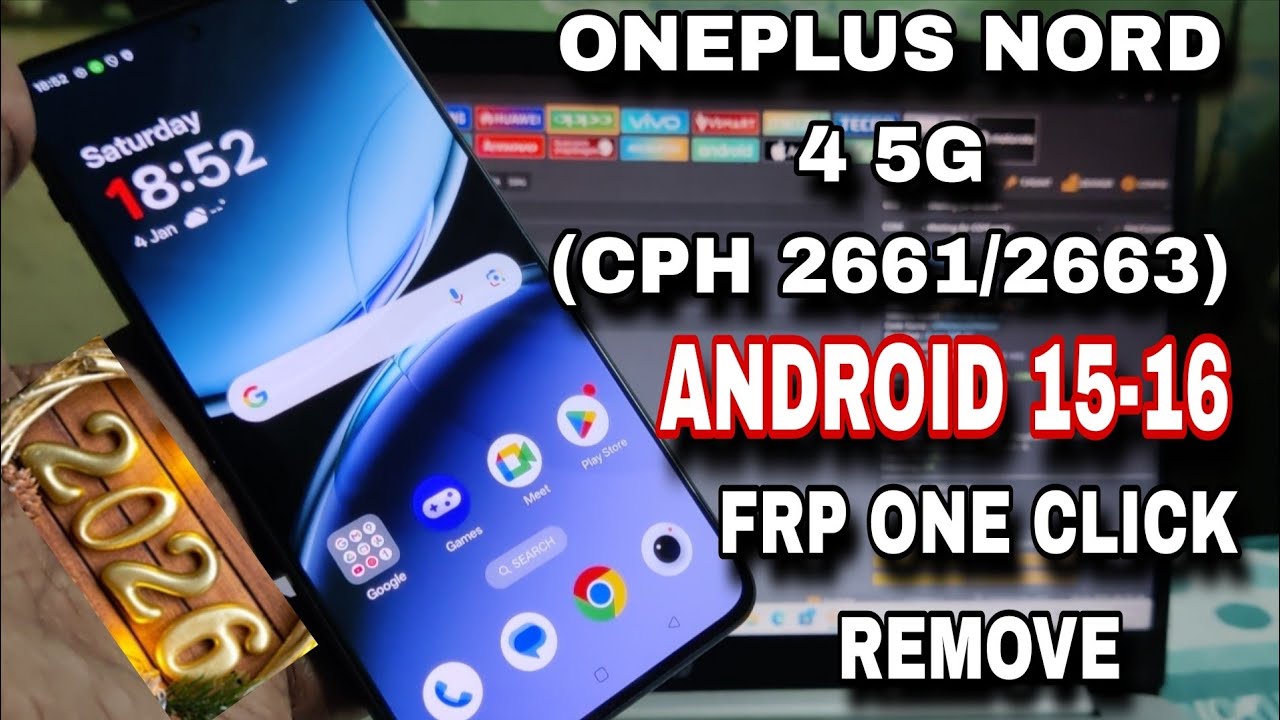 ONEPLUS NORD 4 (CPH2661 / 2663) ANDROID 15-16 FRP ONE CLICK REMOVE DONE 